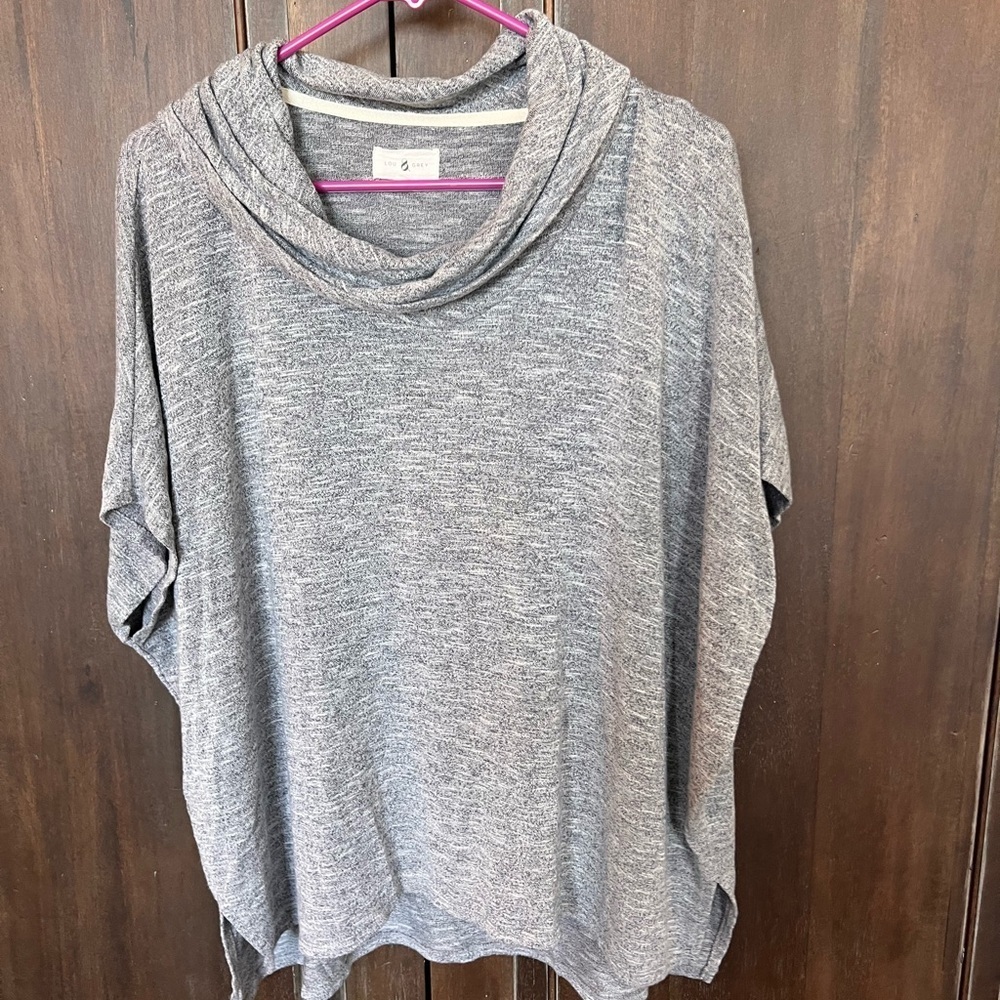 Lou & Grey Charcoal Cowl Neck Sweater